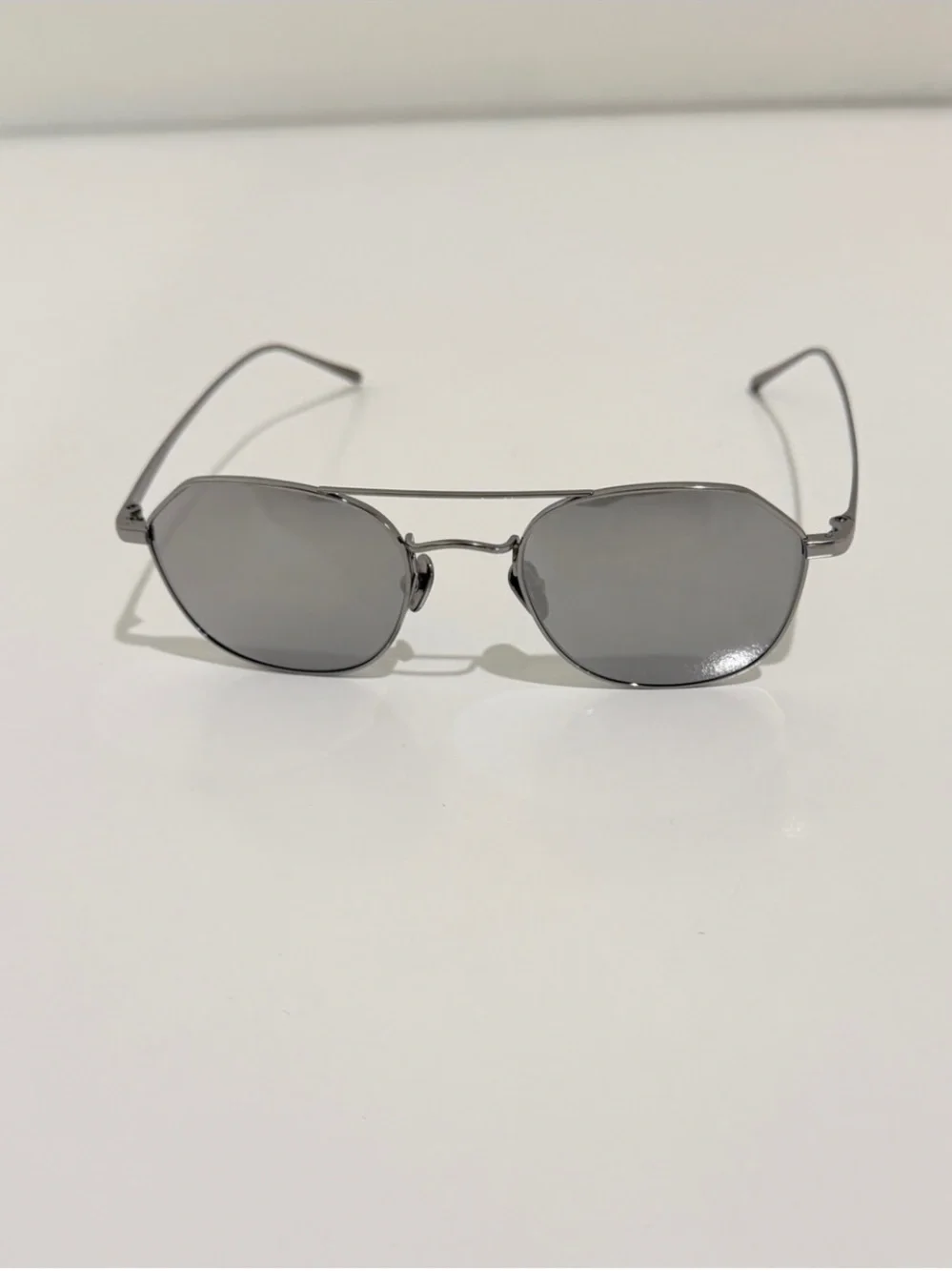 NIB Linda Farrow Dante LFL977 White Gold Sunglasses